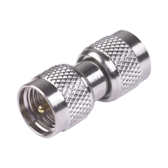 RF INDUSTRIES,LTD Adaptador Barril, de Conectores Mini-UHF Machos, Níquel/ Oro/ Teflón. MOD: RFU-624