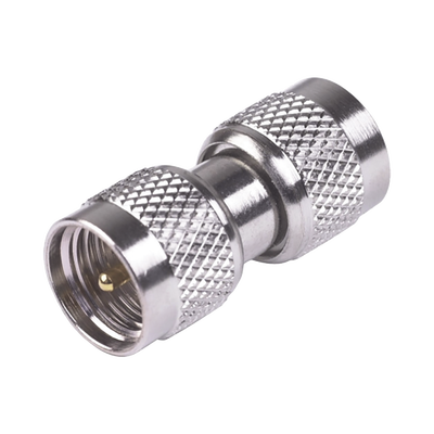 RF INDUSTRIES,LTD Adaptador Barril, de Conectores Mini-UHF Machos, Níquel/ Oro/ Teflón. MOD: RFU-624