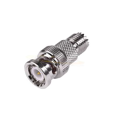 RF INDUSTRIES,LTD Adaptador en Línea de Conector Mini-UHF Hembra a BNC Macho, Níquel/ Oro/ Teflón. MOD: RFU-627