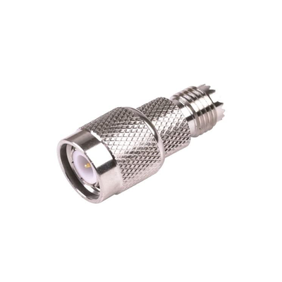 RF INDUSTRIES,LTD Adaptador en Línea de Conector Mini-UHF Hembra a TNC Macho, Níquel/ Oro/ Teflón. MOD: RFU-628