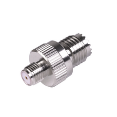 RF INDUSTRIES,LTD Adaptador en Línea de Conector Mini-UHF Hembra a SMA Hembra, Níquel/ Oro/ Teflón. MOD: RFU-642