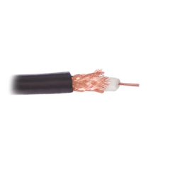 SYSCOM Cable RG59, conductor central de alambre de cobre calibre 20, blindado de malla trenzada de cobre 80%, aislante de polietileno sólido. MOD: RG-59-USYS-COBRE