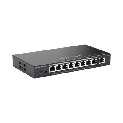 RUIJIE Switch Administrable 8 Puertos PoE+ 802.3af/at Gigabit, gestión gratuita desde la nube, 120w RG-ES209GC-P