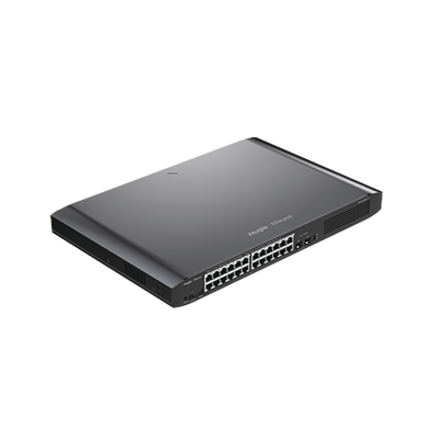 RUIJIE Switch Smart PoE con 24 puertos Gigabit PoE 802.3af/at + 2 SFP para fibra 1Gb, gestión gratuita desde la nube, 370w RG-ES226GC-P