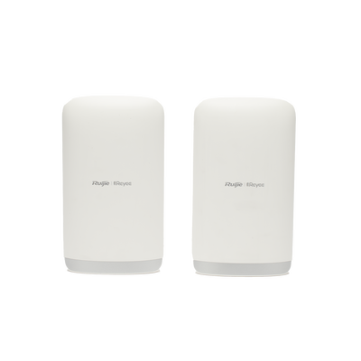 RUIJIE Kit completo Punto a Punto Pre-Configurado hasta 5 Km listos para enlazar, administrable en la Nube, Banda 5Ghz AC WAVE2 MU-MIMO 2X2 Hasta 867Mbps Agregados. MOD: RG-EST350V2