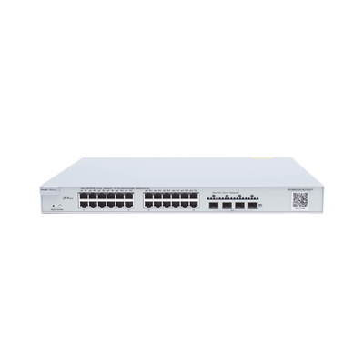 RUIJIE Switch Administrable PoE con 24 puertos Gigabit PoE 802.3af/at + 4 SFP+ para fibra 10Gb, gestión gratuita desde la nube, 370w MOD: RG-NBS3200-24GT4XS-P
