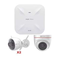 EZVIZ Kit de Cámaras Wi-Fi EZVIZ con Access Point Ruijie / Incluye 2 Piezas C3X / 1 Pieza C4W / 1 Access Poin RG-RAP6260(G) RGRAP6260(G)/C3X/C4W
