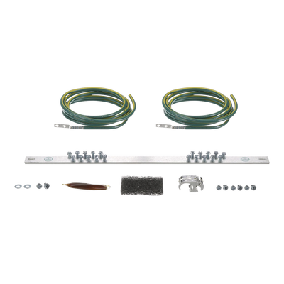 PANDUIT Kit de Puesta a Tierra con dos Jumpers 6 AWG y Barra de Conexiones de 20 Orificios, para Rack de 19in MOD: RGRKCBNJEJY