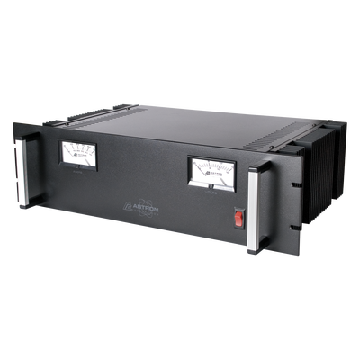 ASTRON Fuente de poder 13.8Vcc, 35A, lineal regulada con circuito cargador de baterías, para instalación en rack MOD: RM-35MBB