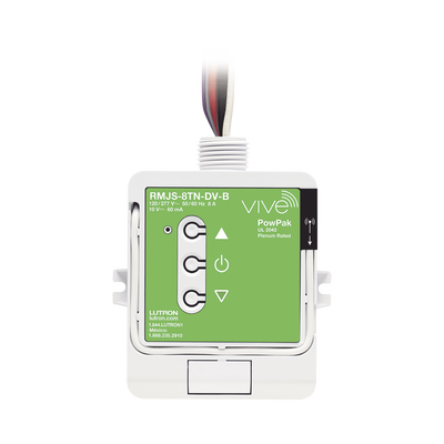 LUTRON ELECTRONICS Relevador Atenuador inalámbrico con señal ClearConnect , 8A para iluminación. MOD: RMJS-8TN-DV-B