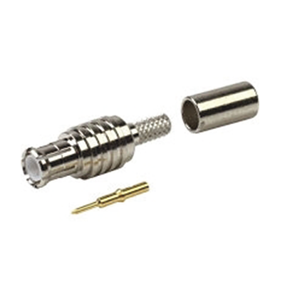 RF INDUSTRIES,LTD Conector MCX Macho de Anillo Plegable para RG-174, RG-316/U Níquel/ Oro/ Teflón. MOD: RMX-8000-B