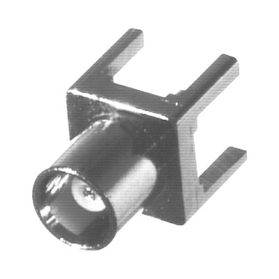 RF INDUSTRIES,LTD Conector MCX Hembra de Montaje Vertical para PCB con Terminal y 4 Patas, Oro/ Oro/ Teflón. MOD: RMX-8350-1