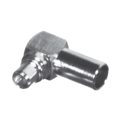RF INDUSTRIES,LTD Conector MMCX Macho en Ángulo Recto para Soldar en Cable Semi-Rígido de 0.085", Grupo SR1, Oro/ Oro/ Teflón. MOD: RMX-9010-1SR1