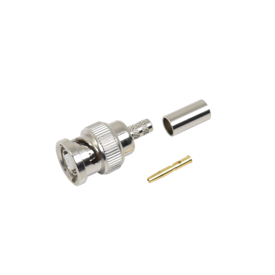 RF INDUSTRIES,LTD Conector BNC Macho Inverso, de anillo plegable para cables RG-58/U, RG-142/U. MOD: RP-1106-C