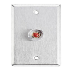 ALARM CONTROLS-ASSA ABLOY Botón de Pánico con Placa en Acero Inoxidable/ N.O. MOD: RP26