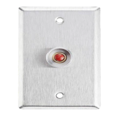 ALARM CONTROLS-ASSA ABLOY Botón de Pánico con Placa en Acero Inoxidable/ N.O. MOD: RP26