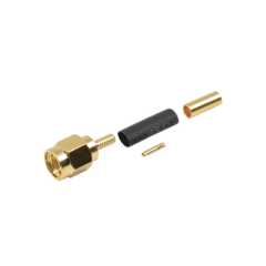 RF INDUSTRIES,LTD Conector SMA Macho Inverso de Anillo Plegable para Instalar en Cables RG-174/U y RG-316/U. MOD: RP-3000-1B