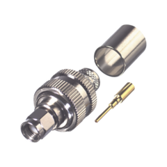 RF INDUSTRIES,LTD Conector SMA Macho Inverso de Anillo Plegable para RG-8/U, 9913, LMR-400, Níquel/ Oro/ Teflón. MOD: RP-3000-I