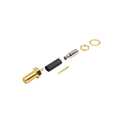 RF INDUSTRIES,LTD Conector SMA Hembra Inverso / Chasis en D Plano, Anillo Plegable / Cable RG-316 . MOD: RP-3252-1B1