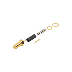 RF INDUSTRIES,LTD Conector SMA Hembra Inverso / Chasis en D Plano, Anillo Plegable / Cable RG-316 . MOD: RP-3252-1B1