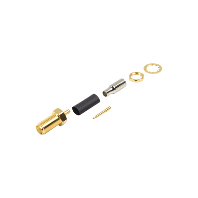 RF INDUSTRIES,LTD Conector SMA Hembra Inverso / Chasis en D Plano, Anillo Plegable / Cable RG-316 . MOD: RP-3252-1B1