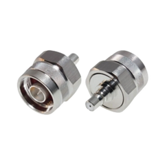 RF INDUSTRIES,LTD Adaptador de Bajo PIM, Interserie de Conector N Macho a QMA (Quick Mate) Hembra, Bronce Blanco/ Oro/ Teflón. MOD: RQA-5478