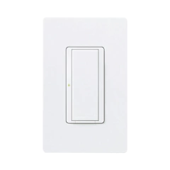 LUTRON ELECTRONICS Switch on/off RRD-8S-DV-WH de doble voltaje, un solo polo 120V/, 8A/, 1/10HP 3A en motores, apaga y enciende iluminación ó motor, NO requiere cable neutro. MOD: RRD8SDVWH