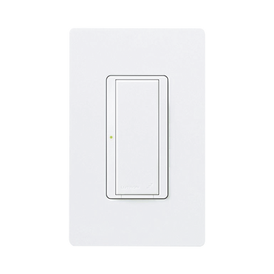 LUTRON ELECTRONICS Switch on/off RRD-8S-DV-WH de doble voltaje, un solo polo 120V/, 8A/, 1/10HP 3A en motores, apaga y enciende iluminación ó motor, NO requiere cable neutro. MOD: RRD8SDVWH