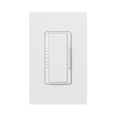 LUTRON ELECTRONICS Atenuador Dimmer PRO para linea RadioRa2, RadioRa3 y RA2 Select, el cable neutro es opcional 250W LED / CFL RRDPROWH