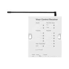LUTRON ELECTRONICS Receptor de control para puertas de garage, regulador de iluminación. 120V, 4 salidas de relay y 2 entradas. Complementar con RRMAIN de RadioRa2 Lutron. MOD: RRD-VCRX-WH