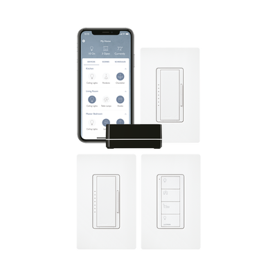 LUTRON ELECTRONICS (RA2 Select) Kit de inicio, para sistemas RA2 Select, ideal para sus proyectos. RRSELKITPROS