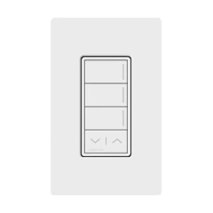 LUTRON ELECTRONICS (RadioRa3) Botonera Sunnata Blanco 3 escenas y 2 botones subir/bajar para Radio RA3, programe escenas diferentes en cada botón. MOD: RRSTW3RLWH