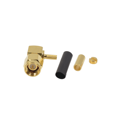 RF INDUSTRIES,LTD Conector SMA Macho en Ángulo Recto Para RG-174/U, Grupo B, Oro/ Oro/ Teflón. MOD: RSA-3010-1B