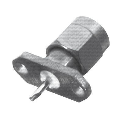 RF INDUSTRIES,LTD Conector SMA Macho de 2 Perforaciones, Montaje en Panel con Terminal Soldable, Níquel/ Oro/ Teflón.​ MOD: RSA-3221