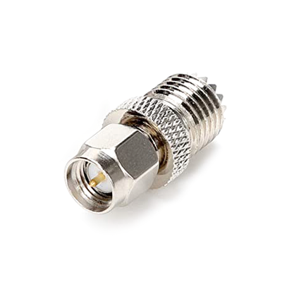 RF INDUSTRIES,LTD Adaptador en Línea, de Conector SMA Macho a Mini-UHF Hembra, Níquel/ Oro/ Teflón.Au/Teflón. MOD: RSA-3450