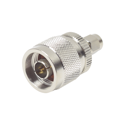 RF INDUSTRIES,LTD Adaptador en Línea de Conector SMA Macho a N Macho, Níquel/ Oro/ Teflón. MOD: RSA-3453