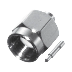 RF INDUSTRIES,LTD Conector SMA Macho para cable Semi-Rígido de 0.085" de Diámetro, Níquel/ Oro/ Teflón. MOD: RSA-3500-085