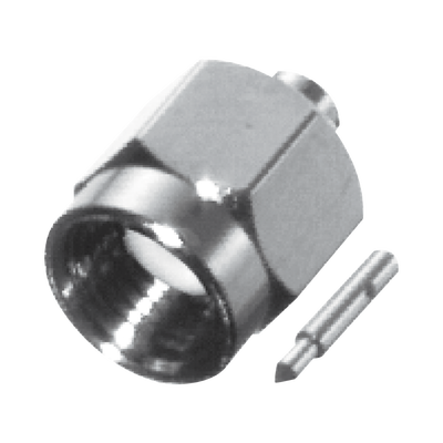 RF INDUSTRIES,LTD Conector SMA Macho de Pared Gruesa para Cable Semi-Rigido de 0.085" de Díametro, SR1, Inox.-Oro/ Oro/ Teflón. MOD: RSA-3505-085-03