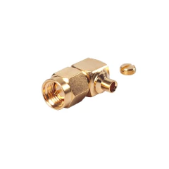 RF INDUSTRIES,LTD Conector SMA Macho en A/R para cable Semi-Rígido de 0.085" de Diámetro , Oro/ Oro/ Teflón.. MOD: RSA-3510-1085