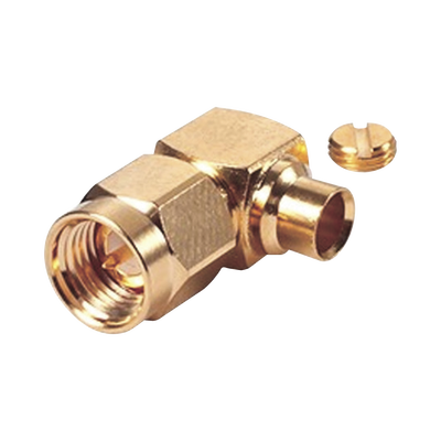 RF INDUSTRIES,LTD Conector SMA Macho en A/R para Cable Semi-Rígido de 0.141" de Diámetro, Oro/ Oro/ Teflón. MOD: RSA-3510-1-141