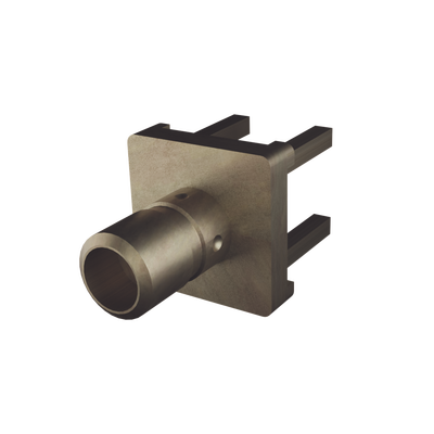 RF INDUSTRIES,LTD Conector Mini SMB Hembra (PIN Macho) 75 Ohm, Montaje Vertical para PCB, Oro/ Oro/ Teflón. MOD: RSB-250-1