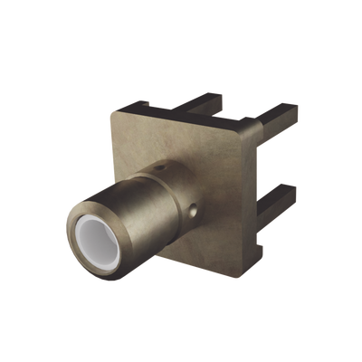 RF INDUSTRIES,LTD Conector SMB Hembra (PIN Macho) Montaje Vertical para PCB, 75 Ohm, Oro/ Oro/ Teflón. MOD: RSB-350-1