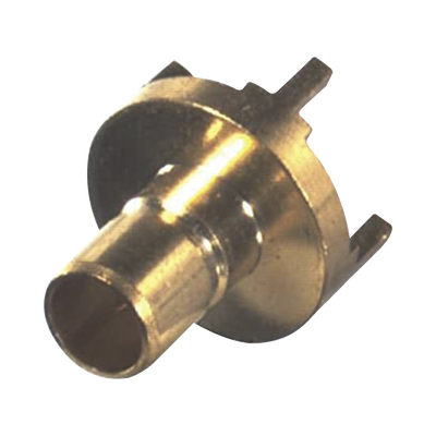 RF INDUSTRIES,LTD Conector SMB Jack (PIN Macho) Montaje Vertical para PCB, Base Redonda, 75 Ohm, Oro/ Oro/ Teflón. MOD: RSB-4350-1-75