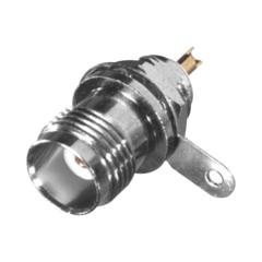 RF INDUSTRIES,LTD Conector TNC Hembra de Rosca Izquierda para Panel Frontal, Níquel/ Oro/ Teflón. MOD: RT-1211-1
