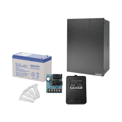 EPCOM POWERLINE Kit de Fuente ALTRONIX ( AL624 ) con salida de 12 Vcc a 1.2 Amper, incluye transformador y batería de 7 Amper MOD: RT1640AL6PL7