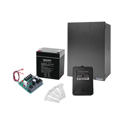 EPCOM POWERLINE Kit con Fuente ELK Products ( ELK624 ) con salida de 12 Vcc a 1 Amper, incluye transformador y batería de 4.5 Amper MOD: RT1640ELKPL4