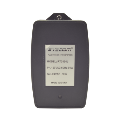 SYSCOM Transformador de 24 Vca, 50 VA Cuenta con Fusible Interno Fácilmente Intercambiable (UDL004) MOD: RT2450L