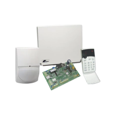 CROW Panel de alarma híbrido de 4 a 8 zonas, soporta zonas inalámbricas, funciones de control de acceso, incluye teclado de leds y detector de movimiento SWANQUAD MOD: RUNNER4/8