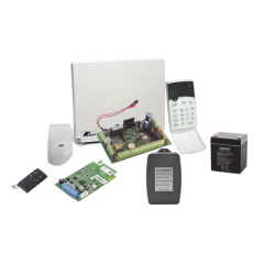 CROW Kit de alarma de 8 a 16 zonas híbrido incluye: sensor de movimiento inalámbrico, receptor inalámbrico, 2 contactos magnéticos inalámbricos y control remoto inalámbrico. MOD: RUNNER8/16-RFK1