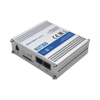 TELTONIKA Router Industrial 4G LTE CAT6, Bandas: B2, B4, B5, B7, B12, B13, B25, B26, B29, B30, B66 MOD: RUT360